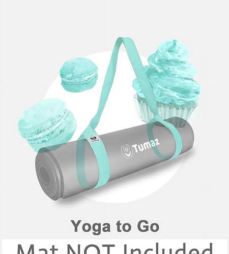Yoga Mat Holder (Mat Not Incl.), Adjustable Yoga Mat Carrier, Turquoise